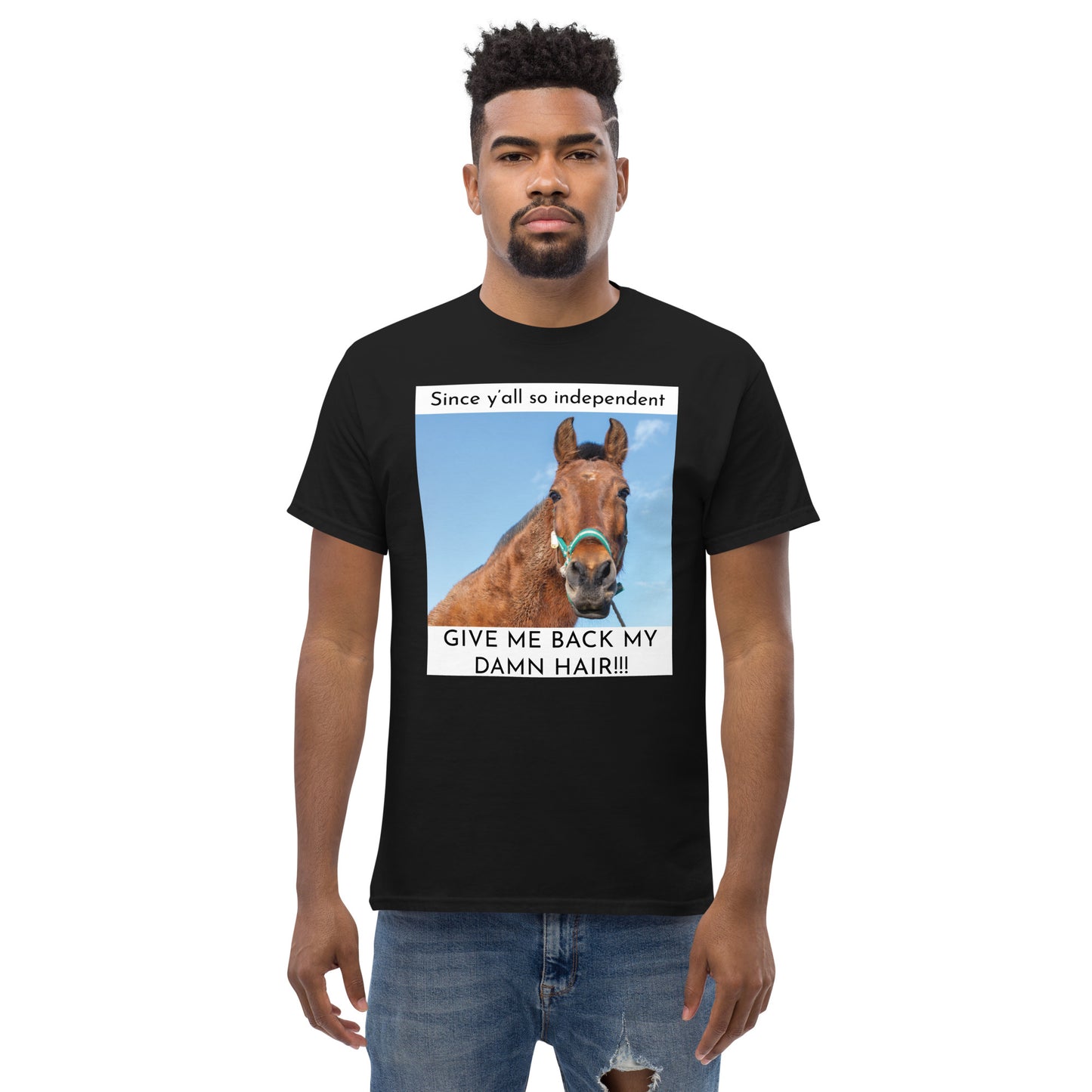 Men's Meme T-Shirt - "Give me my hair back" - Crackin Sessions